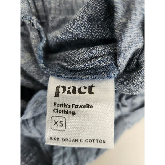 Pact Organic Cotton Womens Crop pants sz XS stretch waist pockets granola girl - Picture 7 of 11